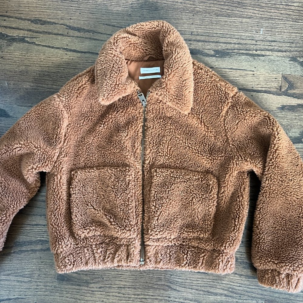 Urban Outfitters Brown Fleece Coat